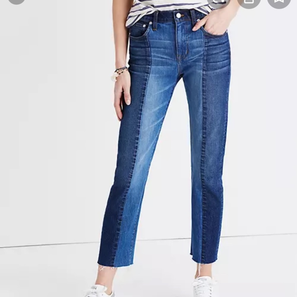 Madewell two tone jeans